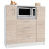 BUFFET 109/110/40 cm  in  - Weiss/Alufarben, Design, Holzwerkstoff/Metall (109/110/40cm) - MID.YOU