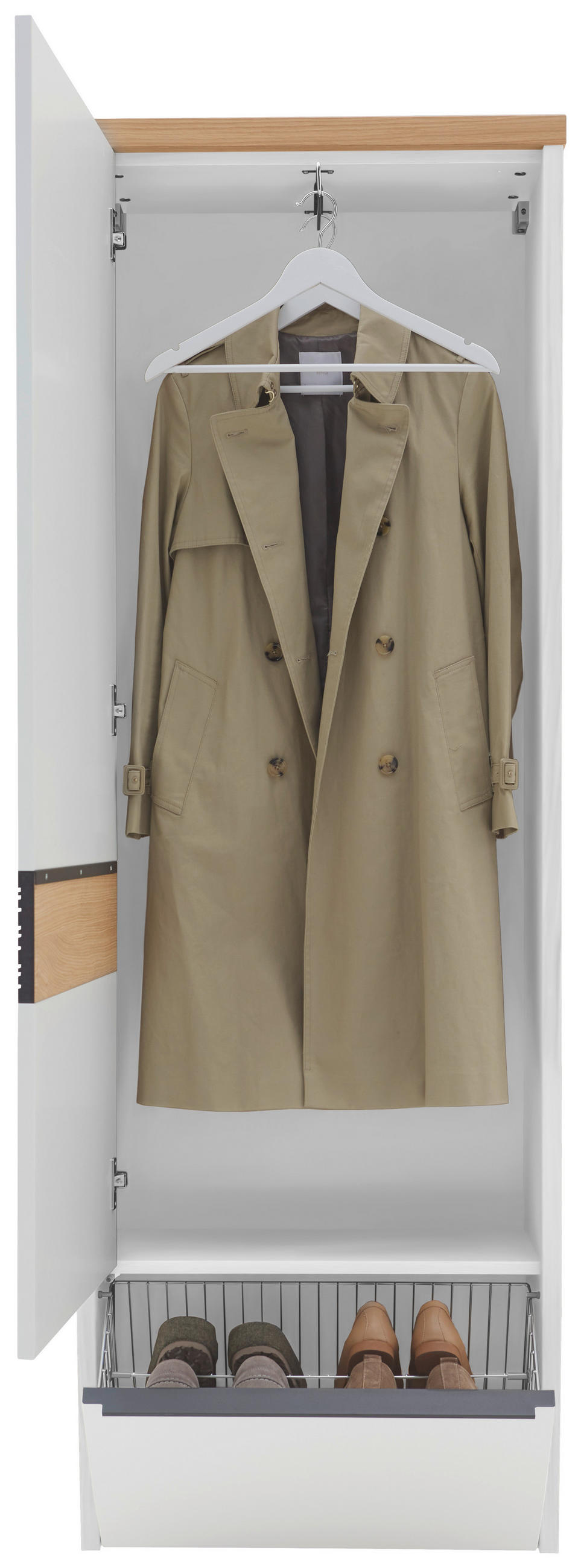 GARDEROBENSCHRANK  in 64/187/31 cm  - Eichefarben/Anthrazit, Design, Holz/Holzwerkstoff (64/187/31cm) - Dieter Knoll