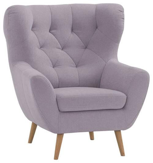 OHRENSESSEL Flachgewebe Altrosa  - Eichefarben/Beige, Design, Holz/Textil (88/104/92cm) - Stylife