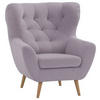 OHRENSESSEL in Flachgewebe Altrosa  - Eichefarben/Beige, Design, Holz/Holzwerkstoff (88/104/92cm) - Stylife