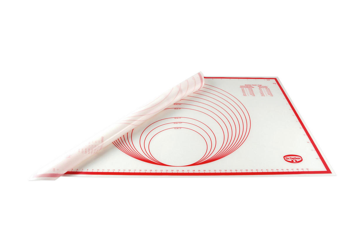 BACKMATTE  - Rot/Weiß, Basics, Kunststoff (40/60cm) - Dr.Oetker