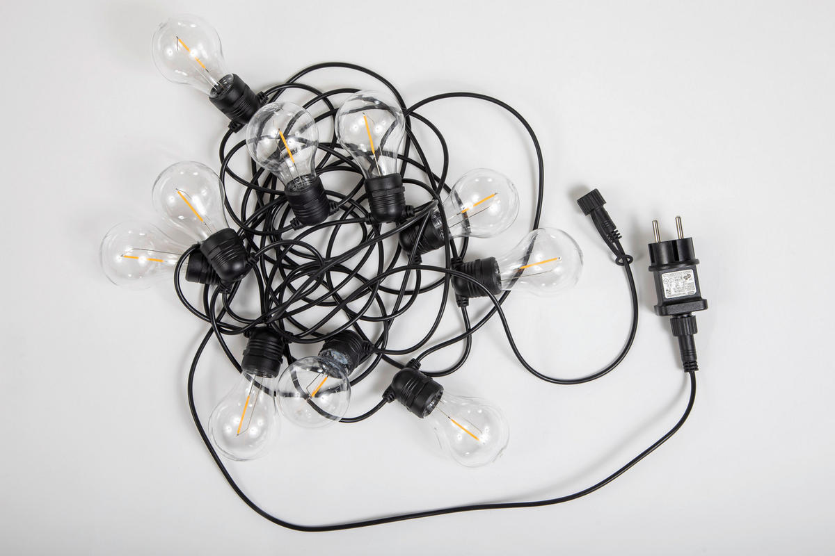 LED-AUßENLEUCHTE - Schwarz, Basics, Kunststoff (800cm) - Newgarden