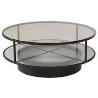 SOFFBORD i metall, glas 100/100/40 cm  - svart, Design, metall/glas (100/100/40cm) - Best Price