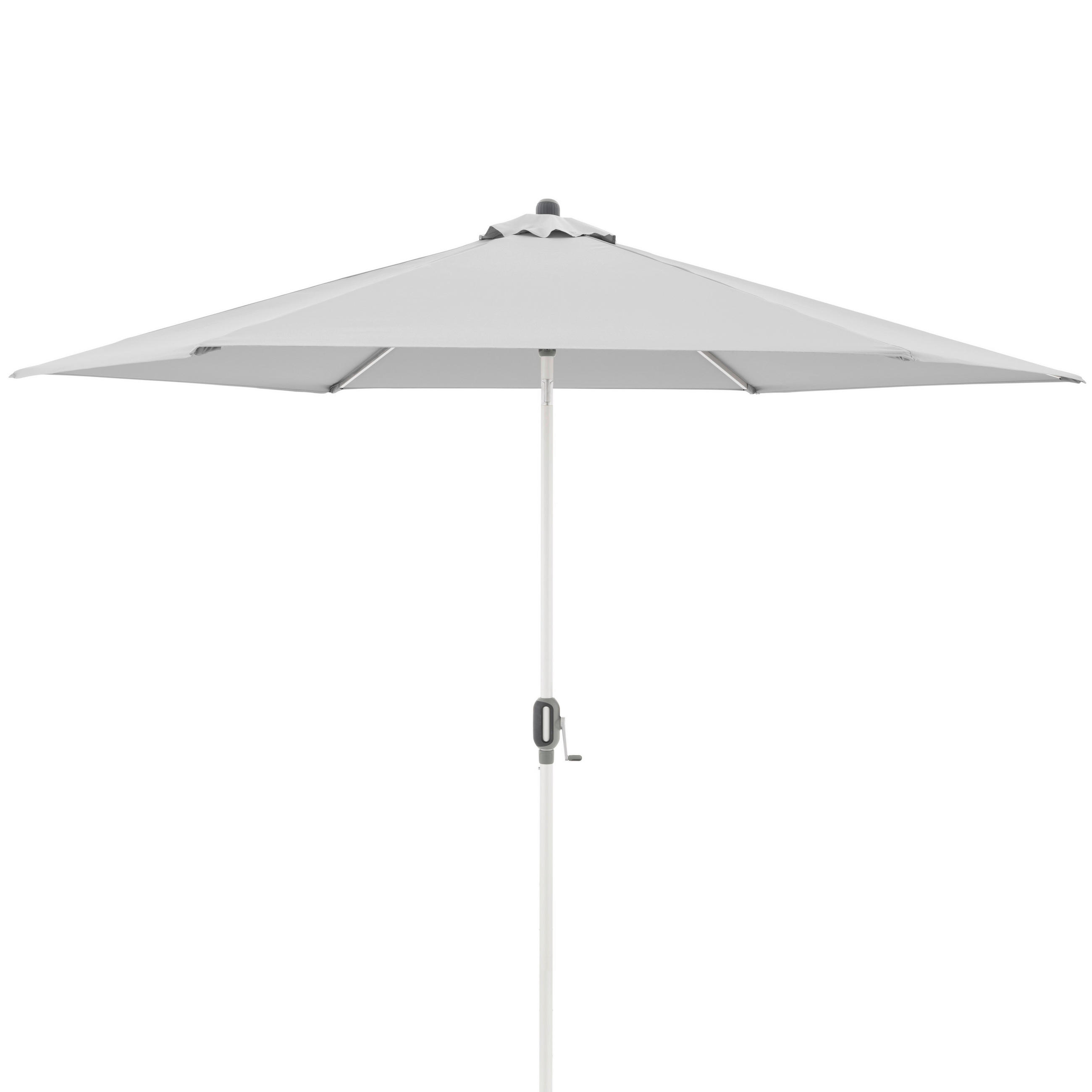 SONNENSCHIRM 305 cm Hellgrau  - Silberfarben/Hellgrau, KONVENTIONELL, Textil/Metall (305/305cm) - Doppler