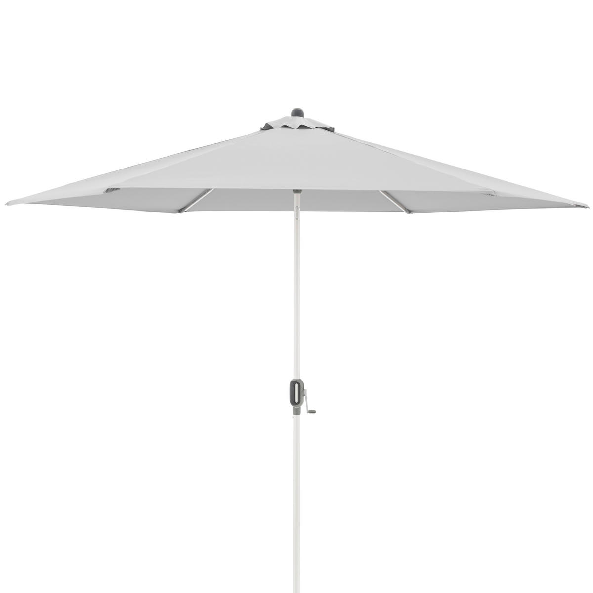 SONNENSCHIRM 305 cm Hellgrau  - Silberfarben/Hellgrau, KONVENTIONELL, Textil/Metall (305/305cm) - Doppler