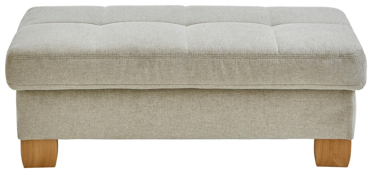 ECKSOFA  in Flachgewebe Ecru  243/301 cm  - Wildeiche/Ecru, Natur, Holz/Textil (243/301cm) - Voleo