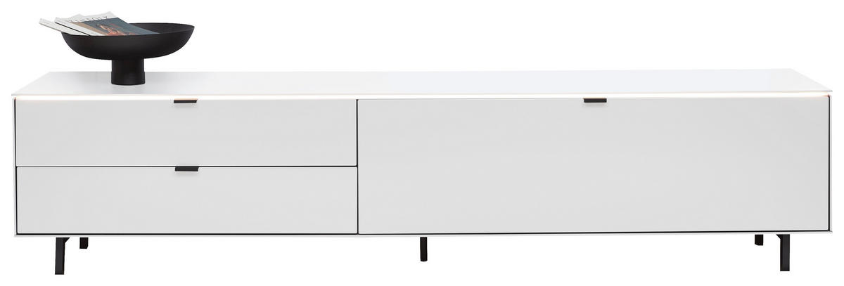 NIZKA OMARICA bela  - črna/bela, Design, kovina/les (216,8/50,1/46cm) - Dieter Knoll