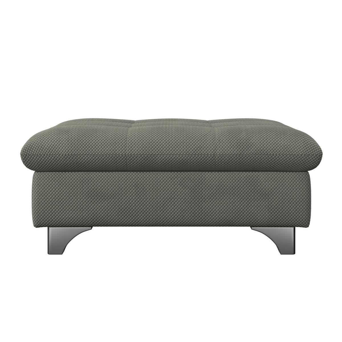 HOCKER Chenille Grün  - Chromfarben/Grün, KONVENTIONELL, Textil/Metall (108/46/108cm) - Livetastic