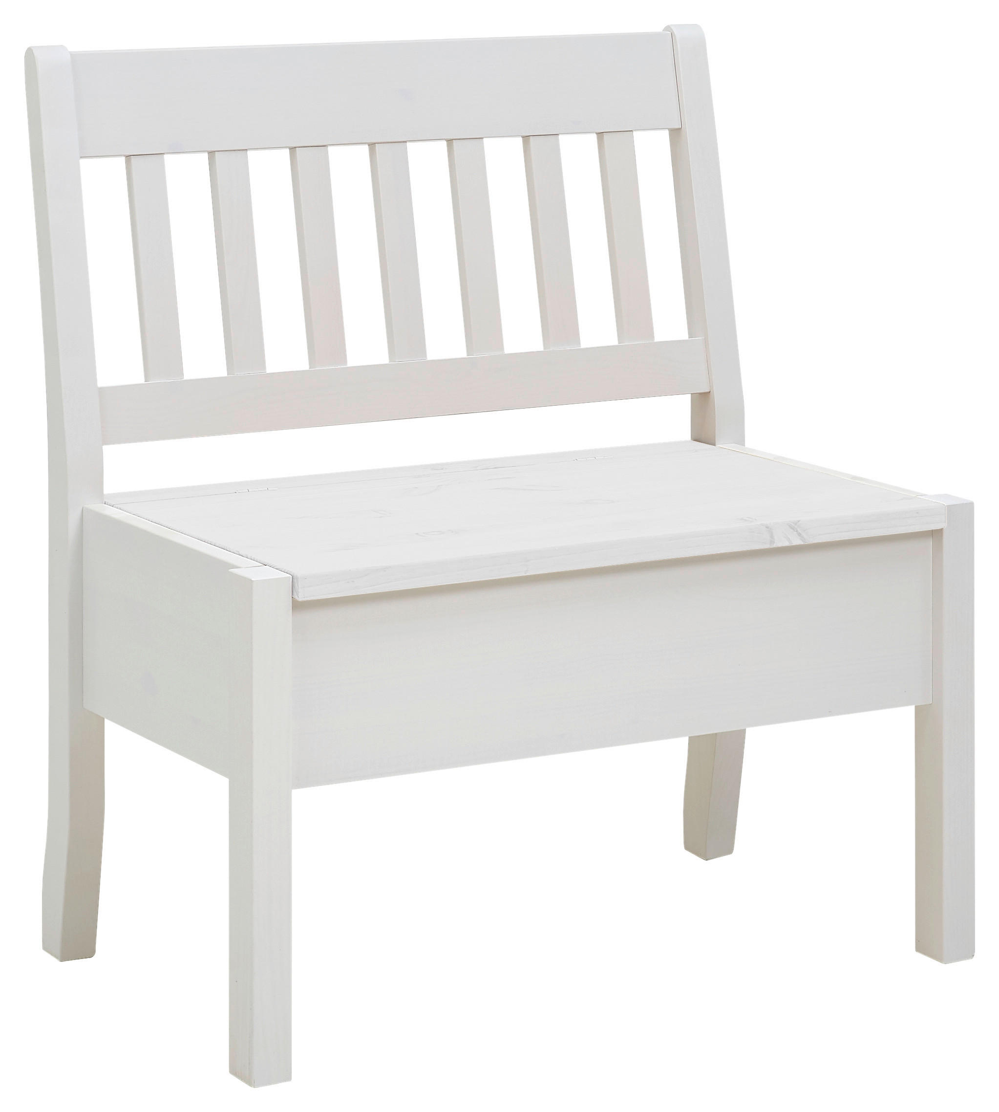 SITZBANK 83/93/58 cm Weiß Kiefer massiv  - Weiß, ROMANTIK / LANDHAUS, Holz (83/93/58cm) - Boxxx