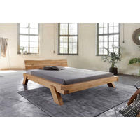 BALKENBETT - Wildeiche, MODERN, Holz (200/200cm) - Livetastic