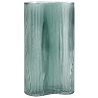 VÁZA 29.5 cm  - zöld, Natur, Üveg (16/29,5/10cm) - Ambia Home