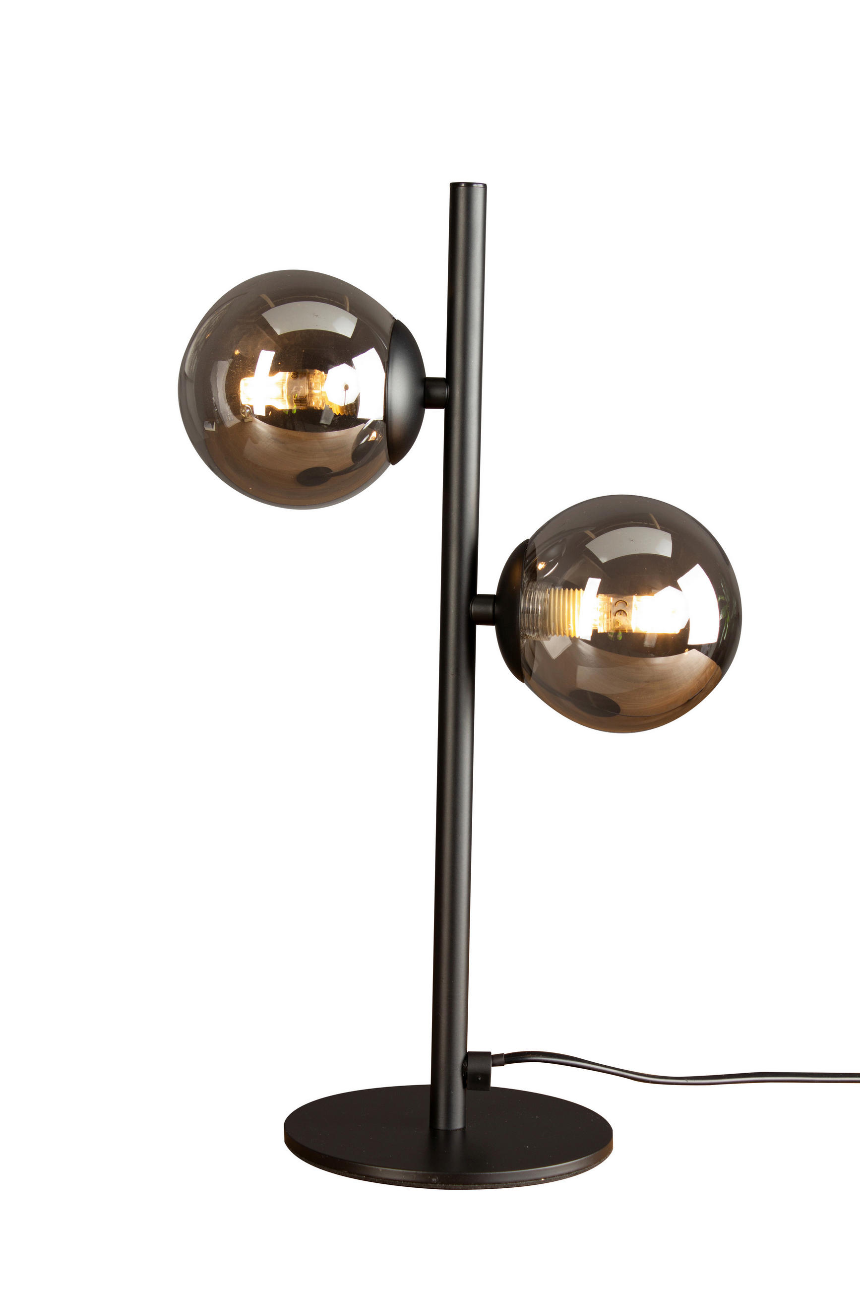 TISCHLEUCHTE Nero 14/40 cm   - Schwarz, Design, Glas/Metall (14/40cm)