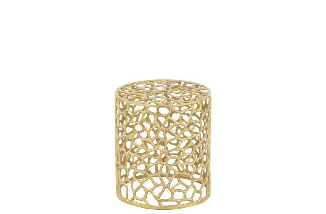 HOCKER in Metall Goldfarben  - Goldfarben, Basics, Metall (34/34/38cm)