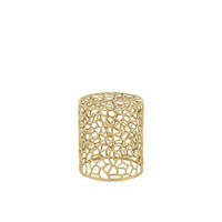 HOCKER in Metall Goldfarben  - Goldfarben, Basics, Metall (34/34/38cm)