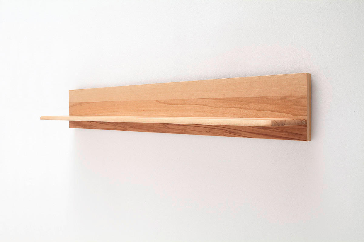OBÝVACIA STENA jadrový buk jadrový buk - farba buka/strieborná, Design, kov/drevo (319/209/51cm) - Livetastic