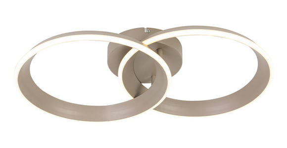 LED-DECKENLEUCHTE Velora 53,5/33/9,3 cm  - Sandfarben, Design, Kunststoff/Metall (53,5/33/9,3cm) - Dieter Knoll