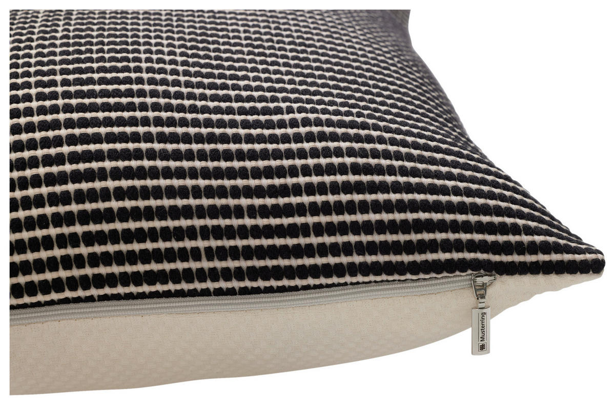 KISSENHÜLLE MR-BRICKS 45/45 cm  - Creme/Schwarz, Basics, Textil (45/45cm) - Musterring
