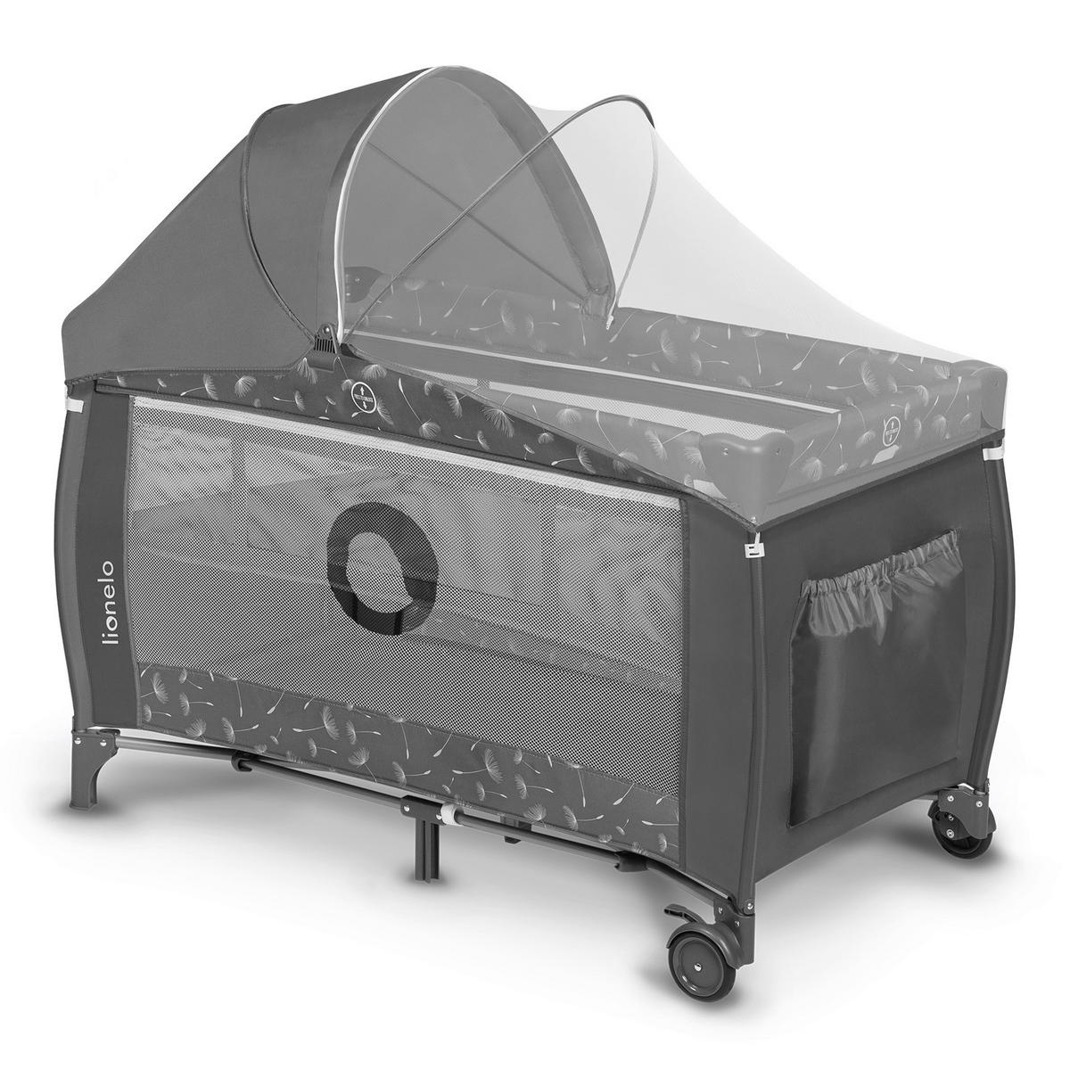 REISEBETT Sven Plus  71/86/127 cm  - Dunkelgrau/Grau, Basics, Kunststoff (71/86/127cm) - Lionelo