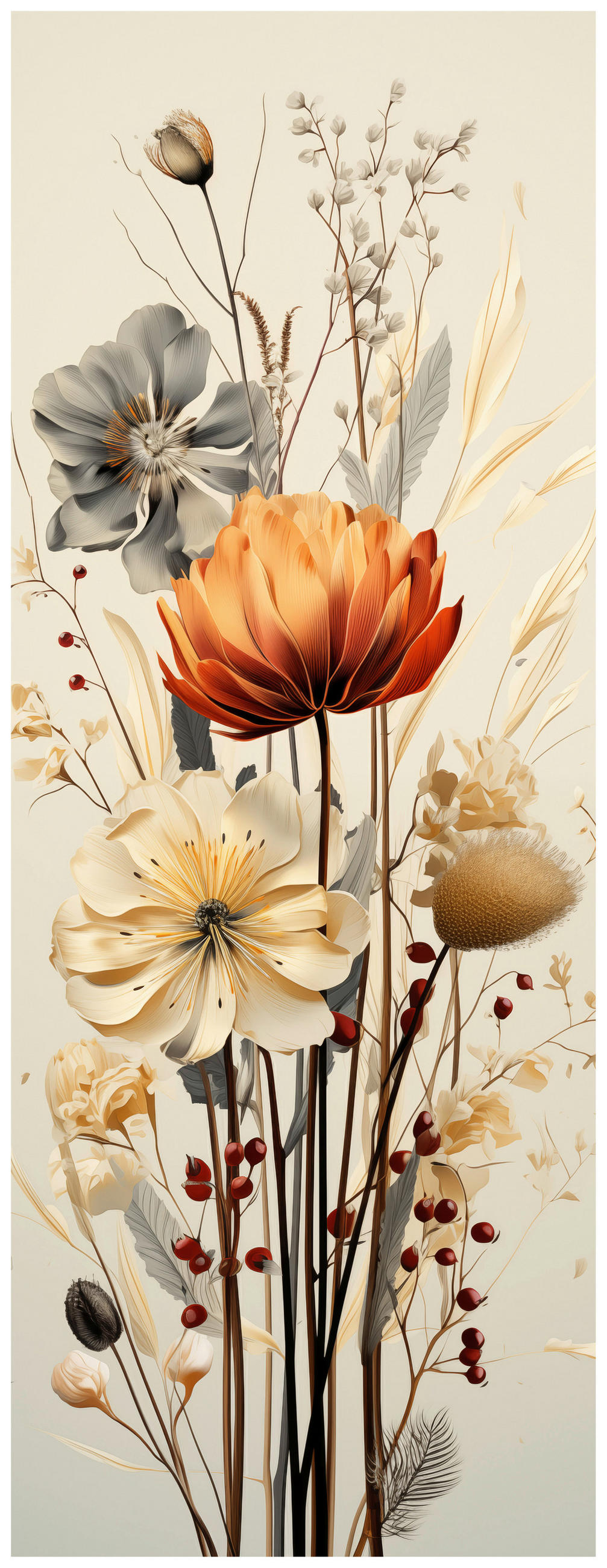 GLASBILD Pflanzen  - Multicolor, Natur, Glas (30/80/1,40cm) - Euroart