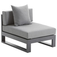 LOUNGEMITTELTEIL  - Anthrazit, Design, Textil/Metall (70/60/90cm) - Amatio