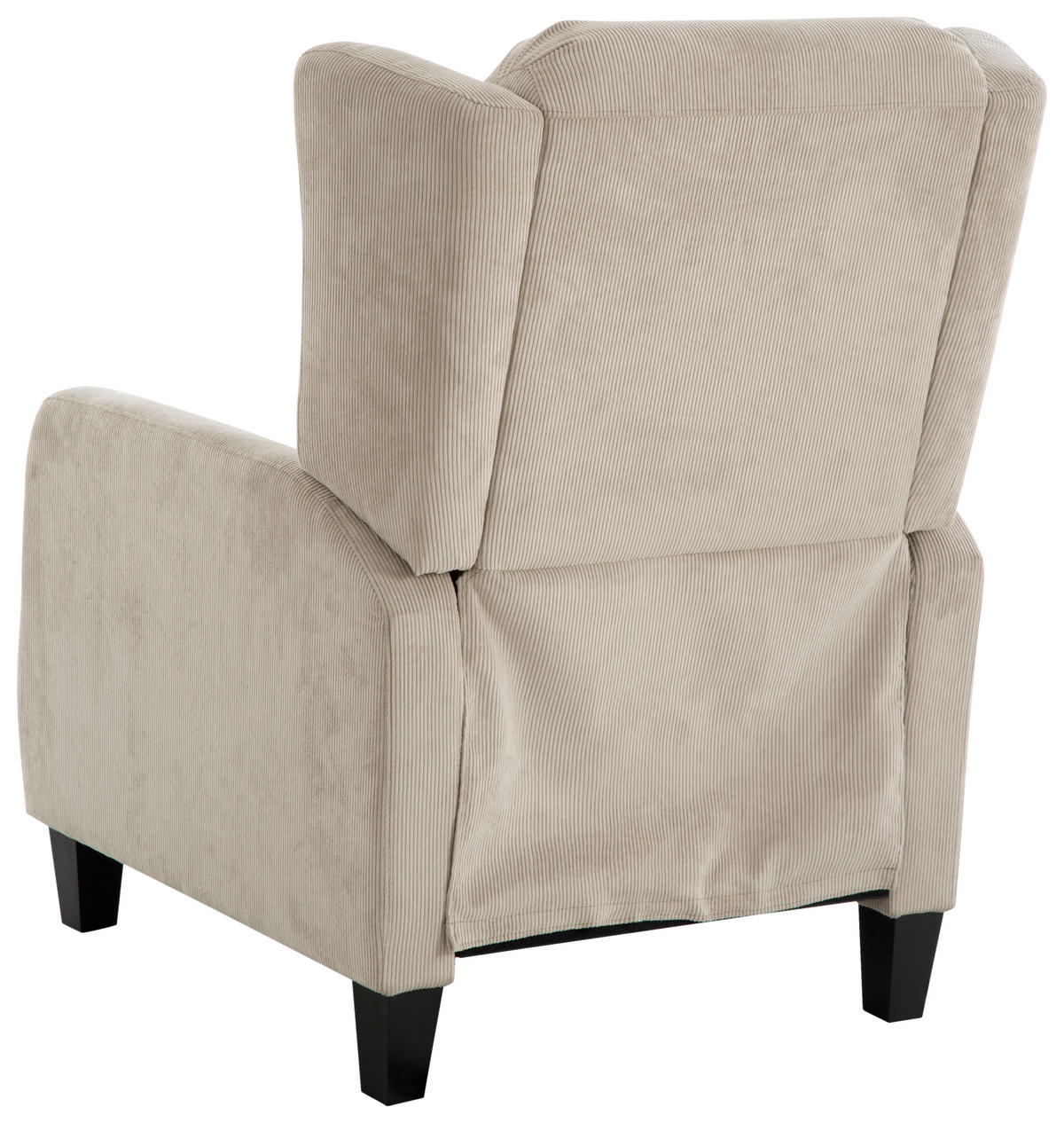 RELAXSESSEL PANNA Cord    - Hellgrau/Schwarz, Design, Kunststoff/Textil (80/105/87-157cm) - P & B