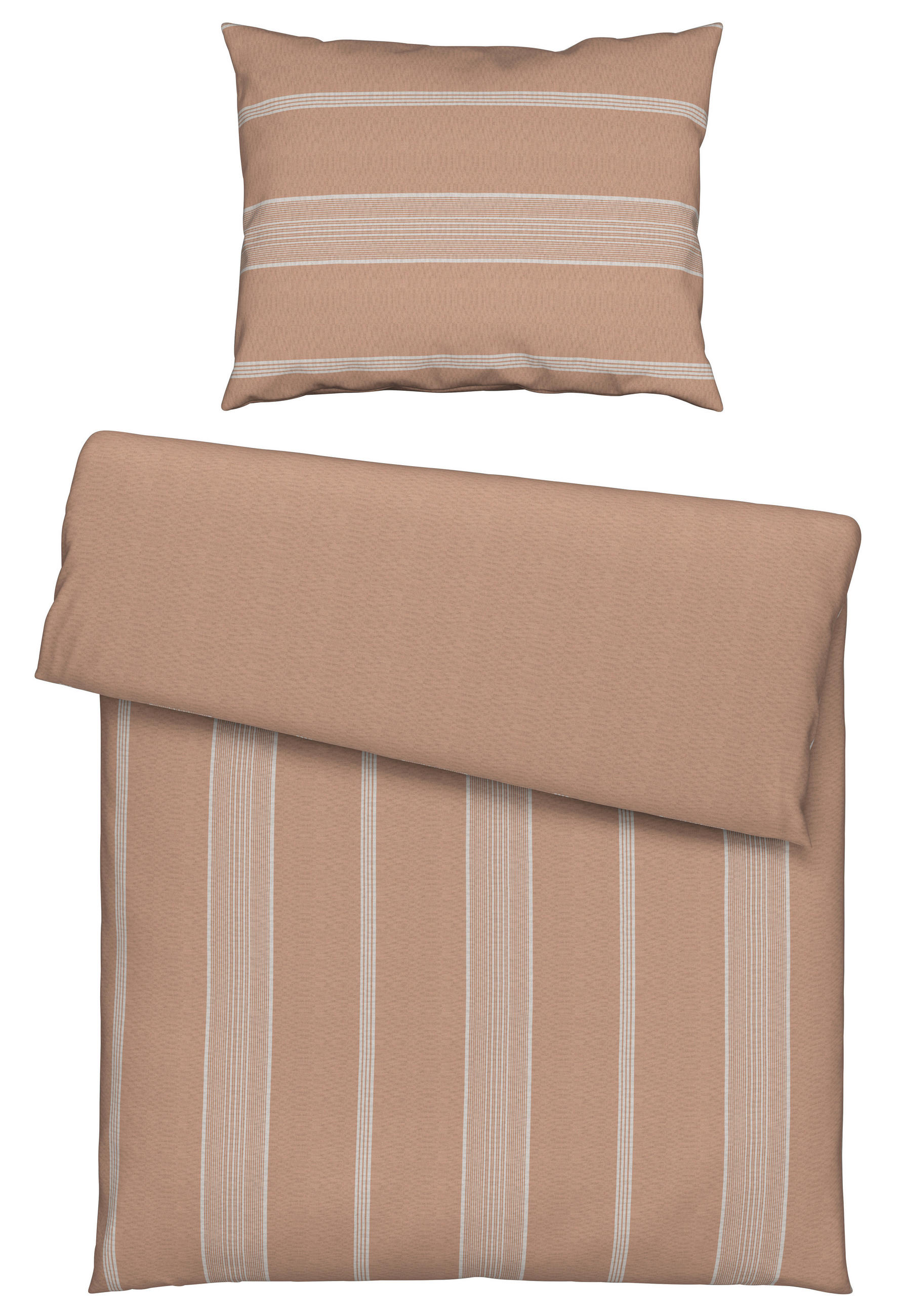 BETTWÄSCHESET 2-teilig REMSA Flanell 160/210 cm  - Beige, Konventionell, Textil (160/210cm) - Esposa