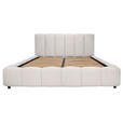 POLSTERBETT Lattenrost, Bettkasten Creme 180/200 cm  - Creme/Schwarz, KONVENTIONELL, Holz/Kunststoff (180/200cm) - Carryhome