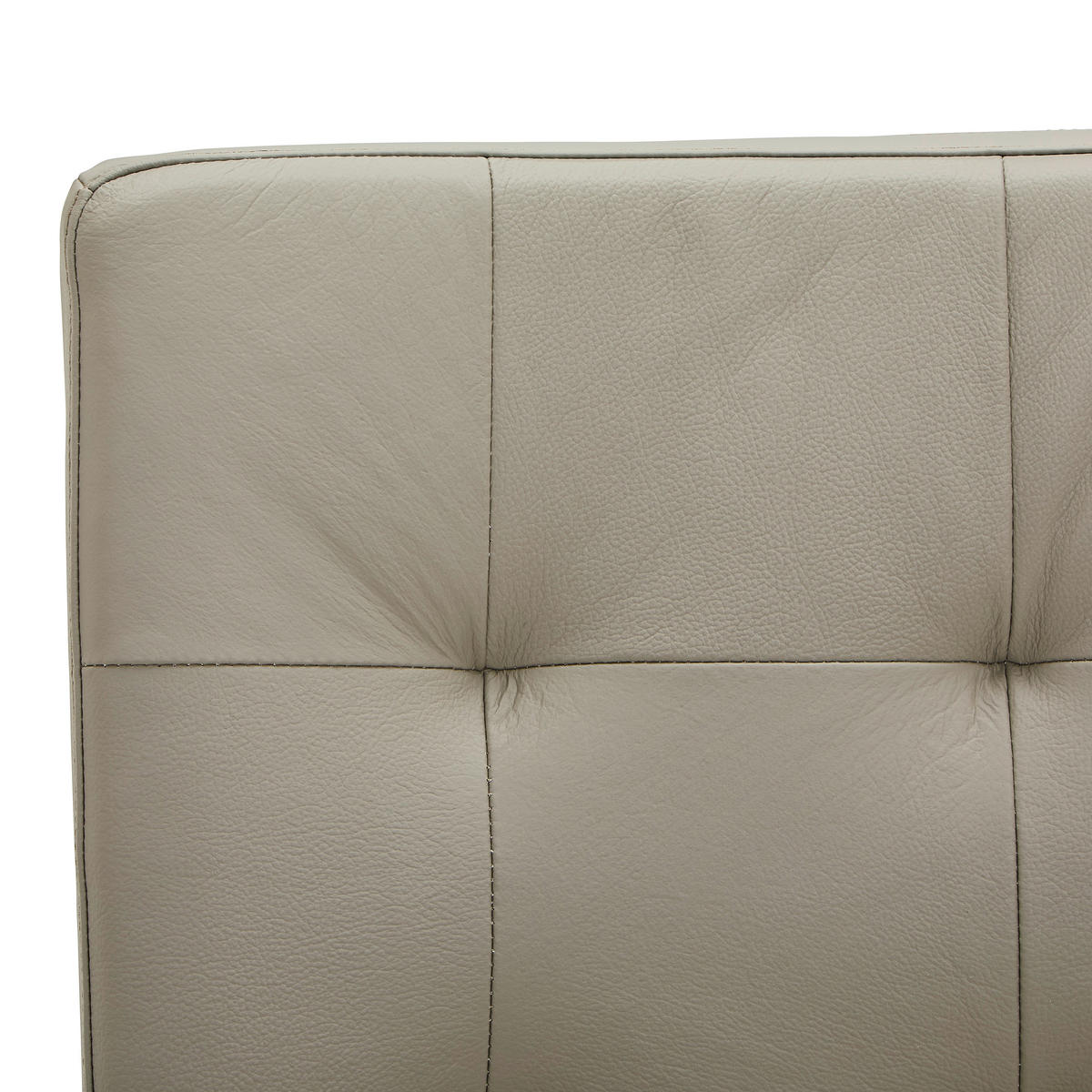 STUHL Echtleder Graubraun Eiche massiv  - Eichefarben/Graubraun, KONVENTIONELL, Leder/Holz (48/94/64cm) - Linea Natura