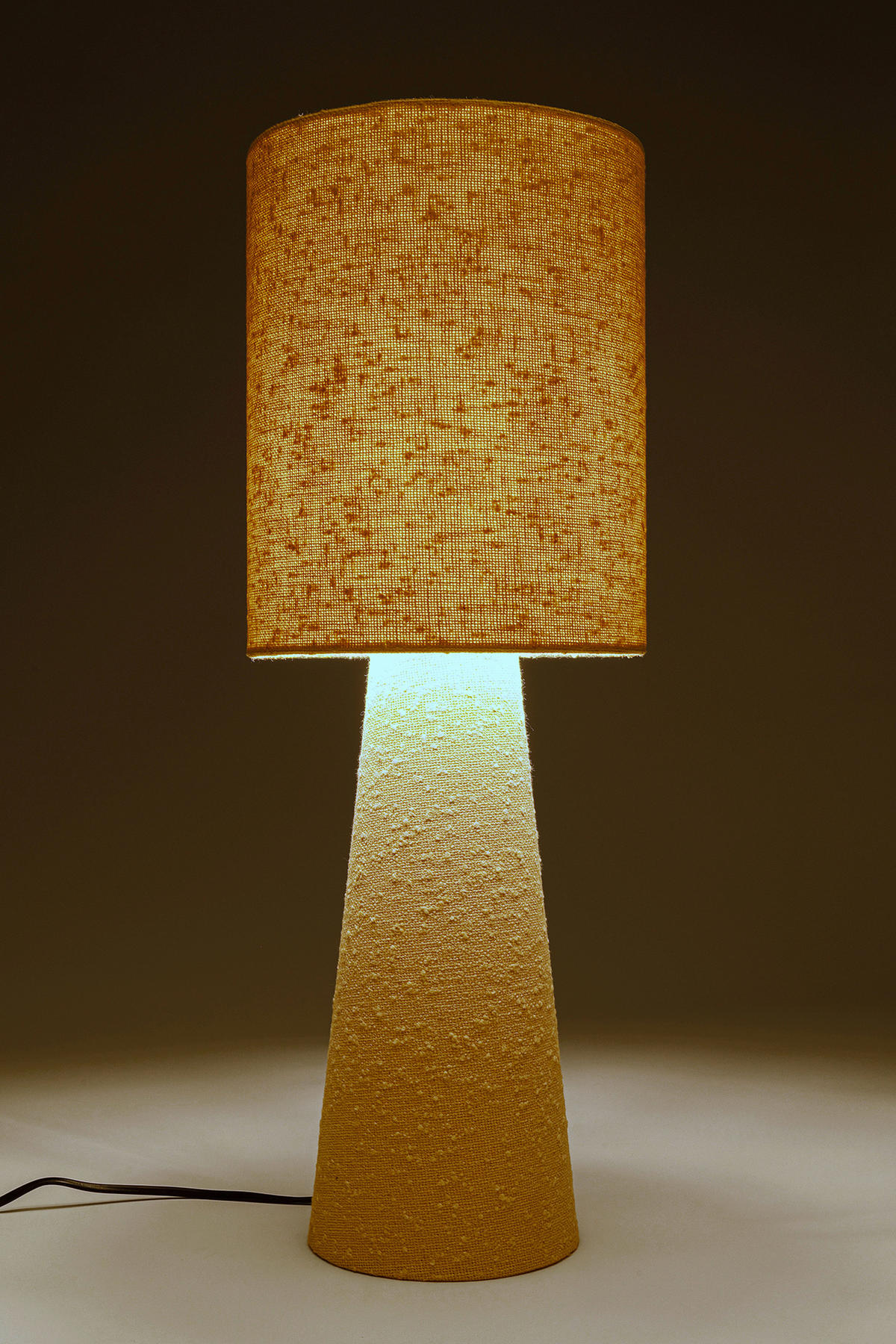 STEHLEUCHTE  22/60/22 cm   - Beige, Design, Textil/Metall (22/60/22cm) - Kare-Design