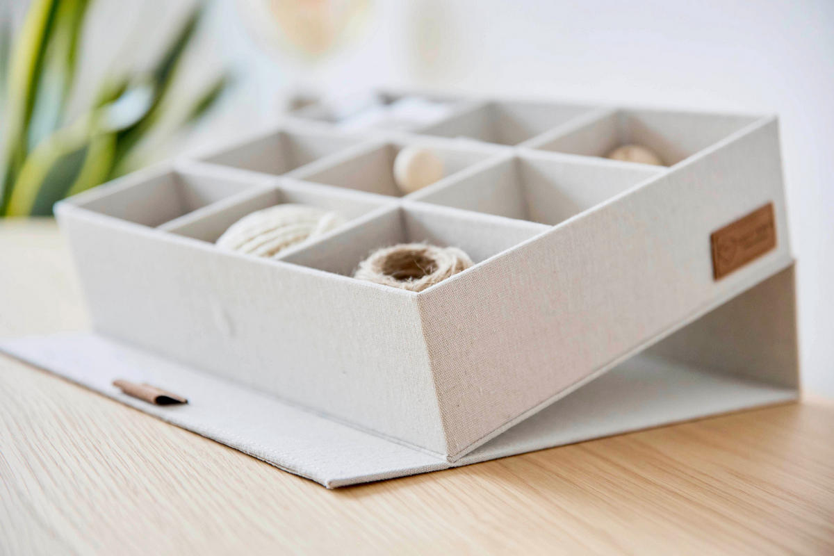 ORGANIZER  - Beige, Basics, Karton/Textil (32/25/8cm) - Store It