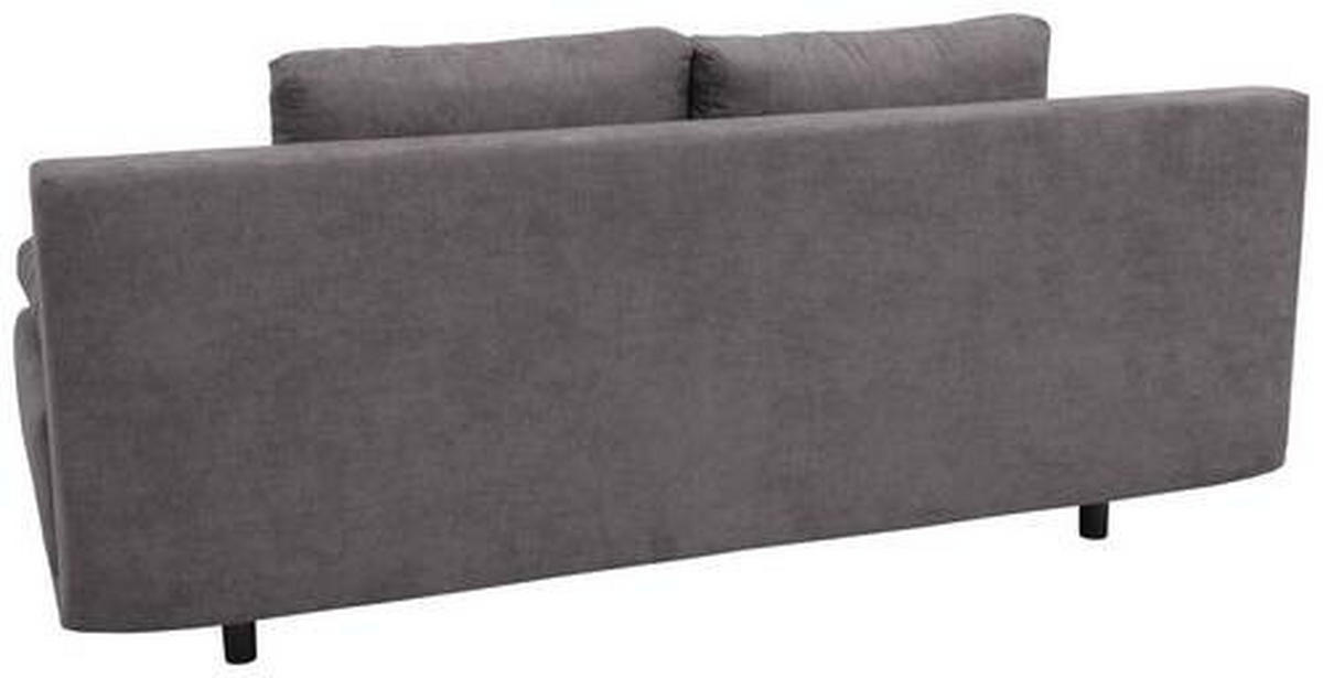 SCHLAFSOFA  mit Schlafen auf Sitzhöhe, Rücken echt Samt Graubraun  - Chromfarben/Graubraun, Design, Kunststoff/Textil (194/77/89cm) - MID.YOU