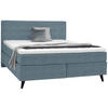 BOXSPRINGBETT 180/200 cm  in Blau  - Blau/Schwarz, KONVENTIONELL, Holz/Textil (180/200cm) - Voleo