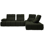 ECKSOFA in Struktur Olivgrün  313/233 cm  - Schwarz/Olivgrün, Design, Kunststoff/Textil (313/233cm) - Emilio Belluti