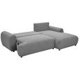 ECKSOFA Dunkelgrau Webstoff  - Dunkelgrau/Schwarz, MODERN, Kunststoff/Textil (265/175cm) - Carryhome