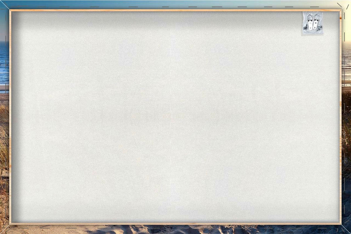 KUNSTDRUCK 120/80/3 cm  - Sandfarben/Blau, Basics, Holz (120/80/3cm)