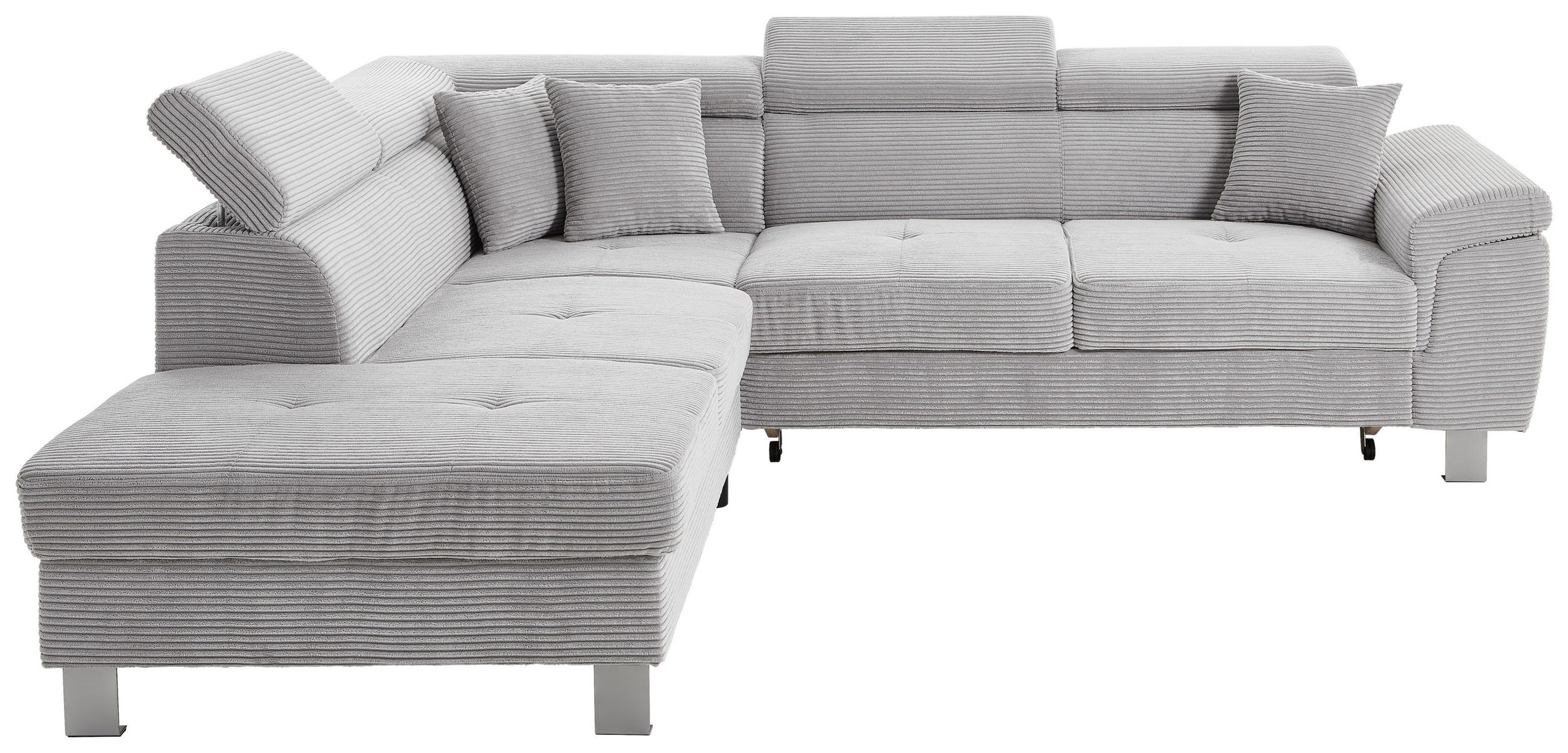 Xora ROHOVÁ SEDACIA SÚPRAVA, textil, svetlosivá