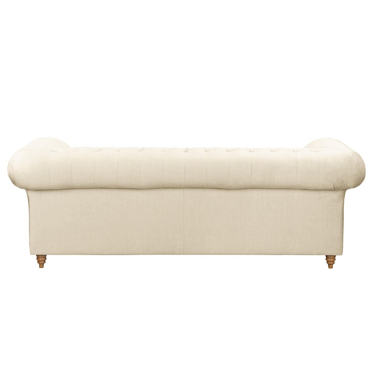 SCHLAFSOFA Laura in Mikrofaser Creme  - Creme/Braun, Design, Holz/Textil (218/74/91cm) - P & B