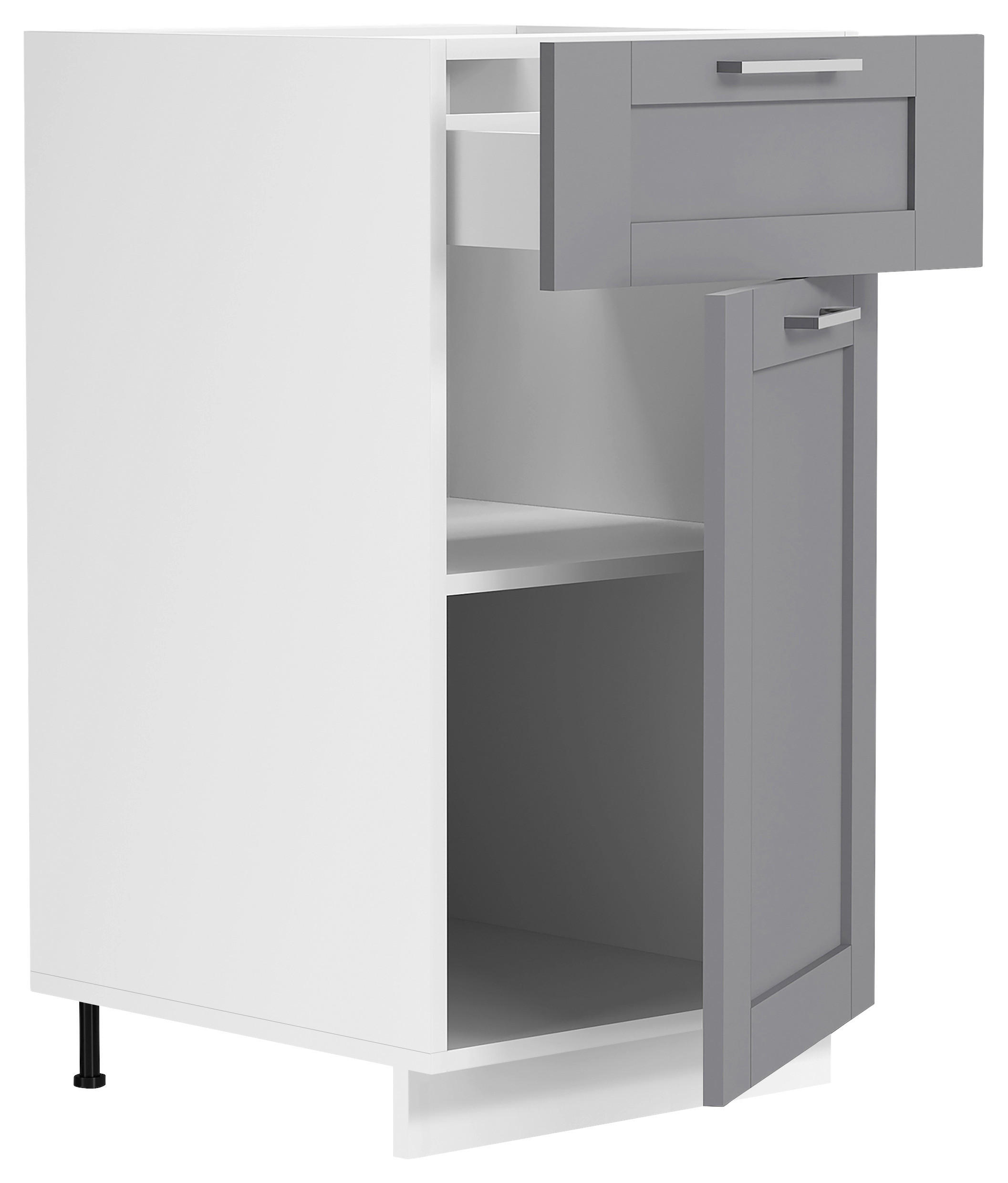 KÜCHENUNTERSCHRANK 40/82/46 cm  in Anthrazit, Weiss  - Weiss/Anthrazit, Trend, Holzwerkstoff/Kunststoff (40/82/46cm) - MID.YOU
