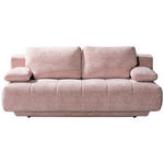 SCHLAFSOFA  in Flachgewebe Rosa  - Schwarz/Rosa, Design, Kunststoff/Textil (206/94/106cm) - Novel