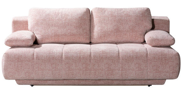 SCHLAFSOFA  in Flachgewebe Rosa  - Schwarz/Rosa, Design, Kunststoff/Textil (206/94/106cm) - Novel