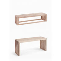 GARDEROBE 2-teilig 104/43/35 cm  - Naturfarben, Design, Holz (104/43/35cm) - Livetastic