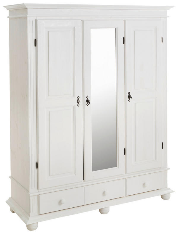 Garderobenschrank Aus Massivholz In Weiss Ordern 