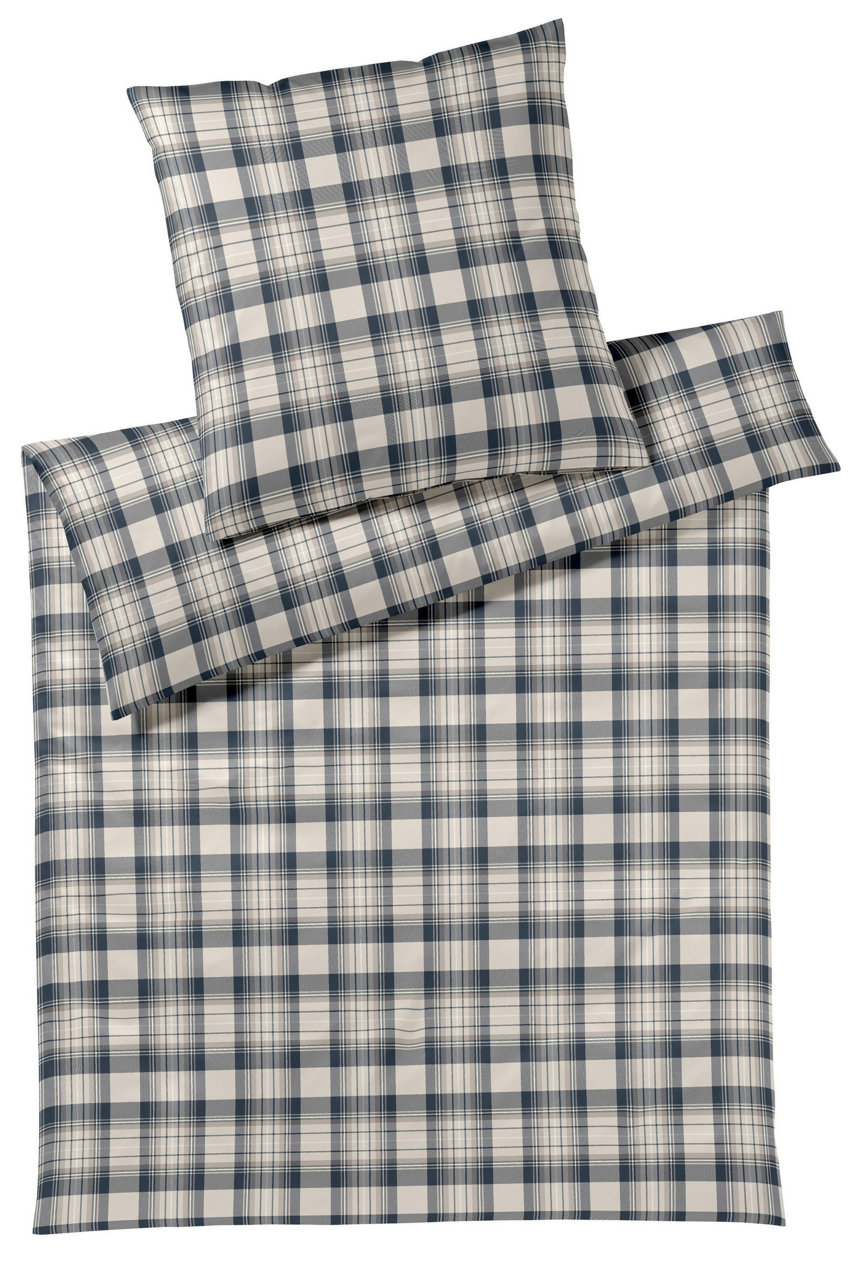 WENDEBETTWÄSCHE 2-teilig Soft Frames Flanell 135/200 cm  - Blau, Design, Textil (135/200cm) - Joop!