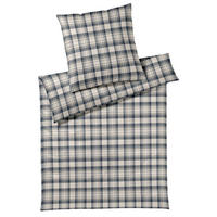WENDEBETTWÄSCHE Soft Frames Flanell 155/220 cm  - Blau, Design, Textil (155/220cm) - Joop!