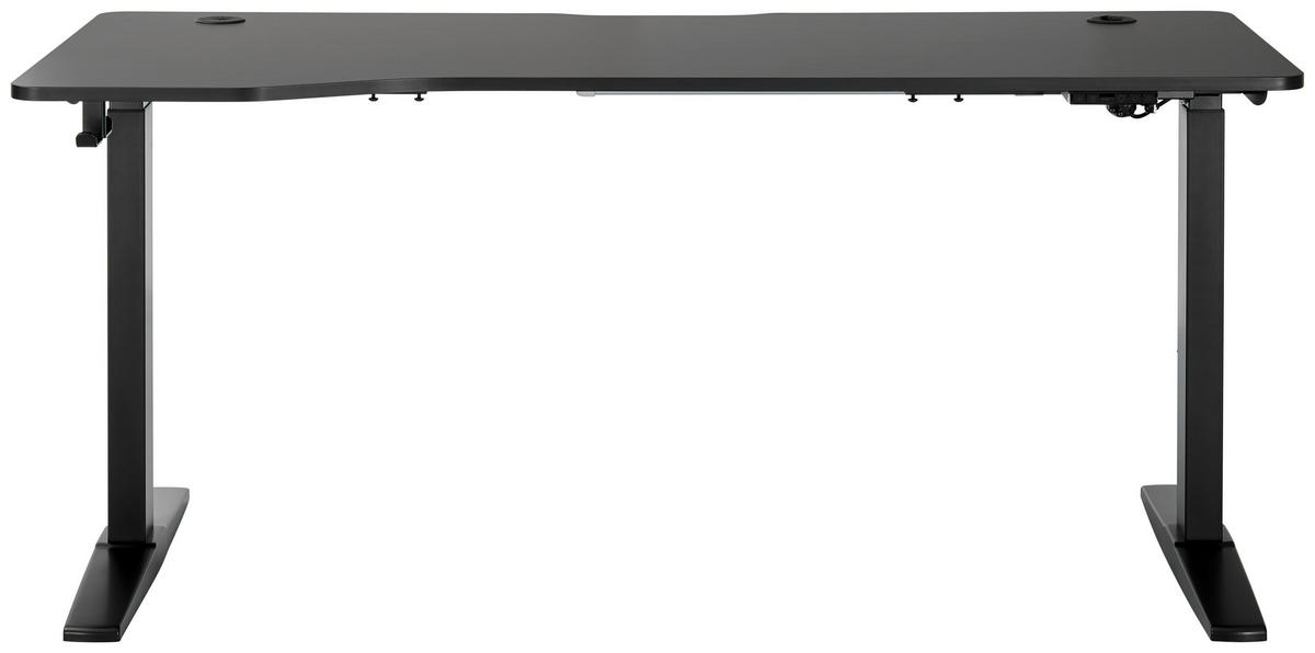 SCHREIBTISCH Schwarz  - Schwarz, Modern, Holzwerkstoff/Kunststoff (160/71/116/75cm) - MID.YOU