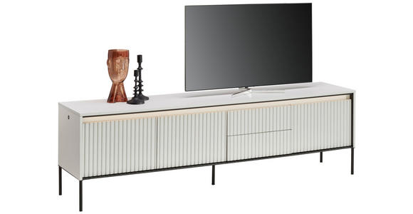 LOWBOARD  in 192/56/40 cm  - Schwarz/Weiß, Design, Holzwerkstoff (192/56/40cm) - Hom`in