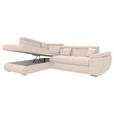 ECKSOFA  in Struktur Creme  - Chromfarben/Creme, KONVENTIONELL, Kunststoff/Textil (205/282cm) - Carryhome