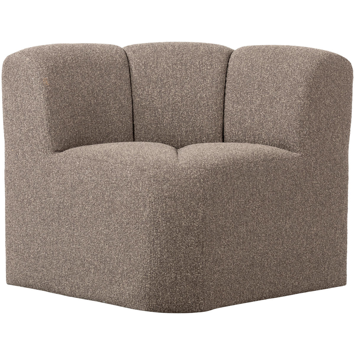 ECKBANK  in Braun  - Schwarz/Braun, MODERN, Kunststoff/Textil (83/83/83cm) - Livetastic