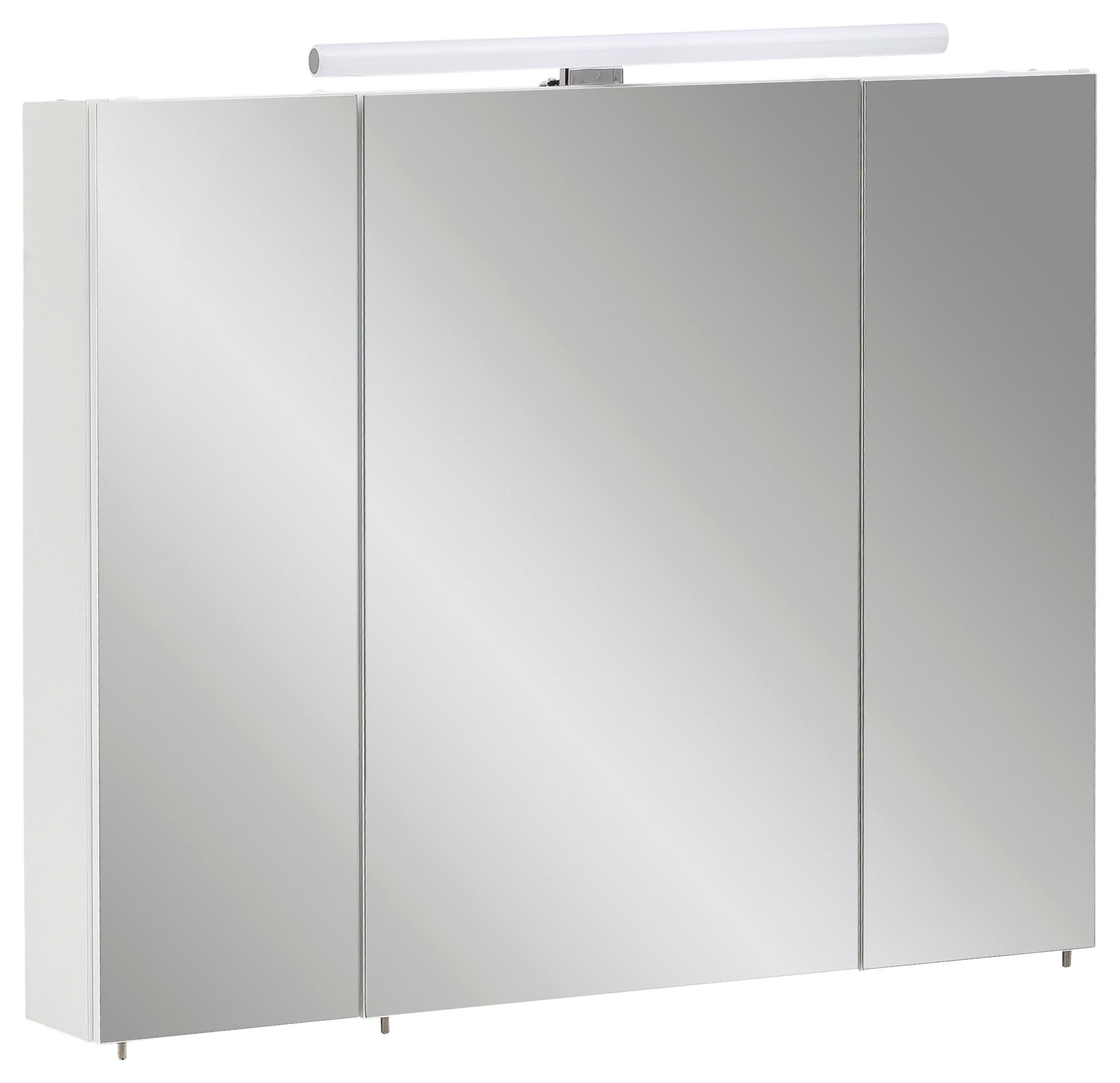 SPIEGELSCHRANK 80/70,4/16 cm  - Chromfarben/Weiß, MODERN, Glas/Holzwerkstoff (80/70,4/16cm) - Stylife