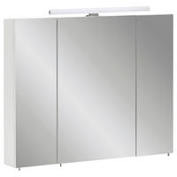 SPIEGELSCHRANK 80/70,4/16 cm  - Chromfarben/Weiß, MODERN, Glas/Holzwerkstoff (80/70,4/16cm) - Stylife